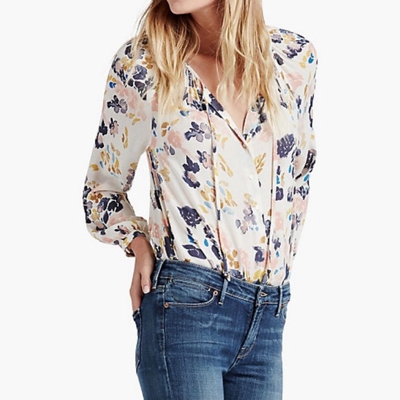 Lucky Brand Tops - {Lucky Brand} Soft Floral Peasant Blouse